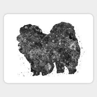 chow chow dog black and white Sticker